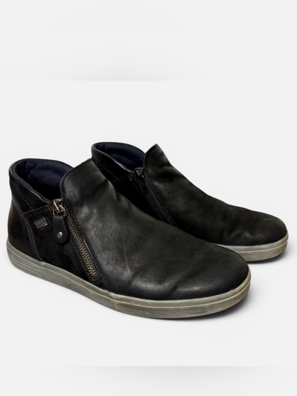 Remonte Black Suede Slip-On Zip Ankle Boots- woman’s EU 39